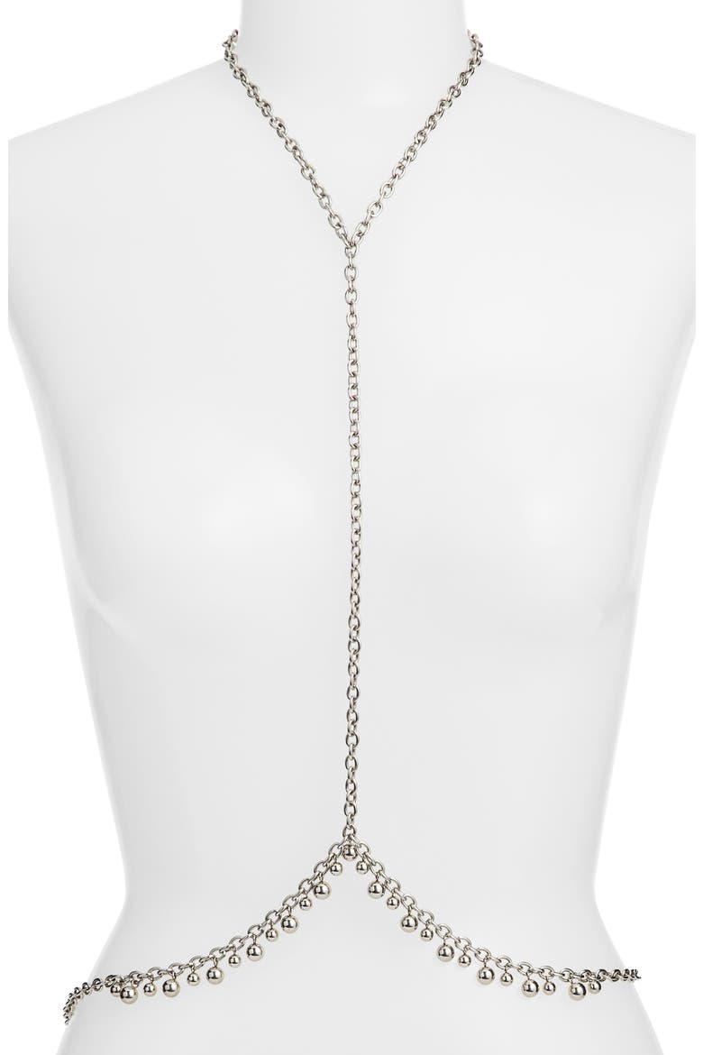 Sphere Body Chain, Main, color, SILVER