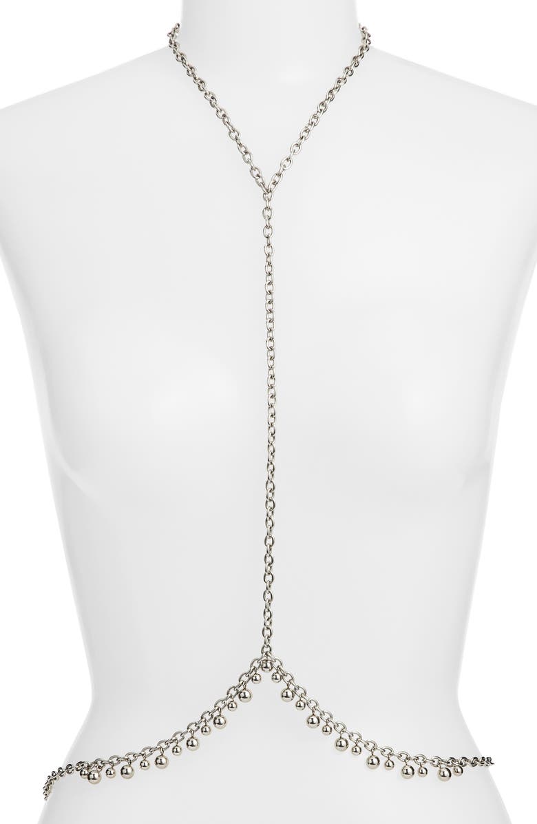 VIDAKUSH Sphere Body Chain, Main, color, Silver