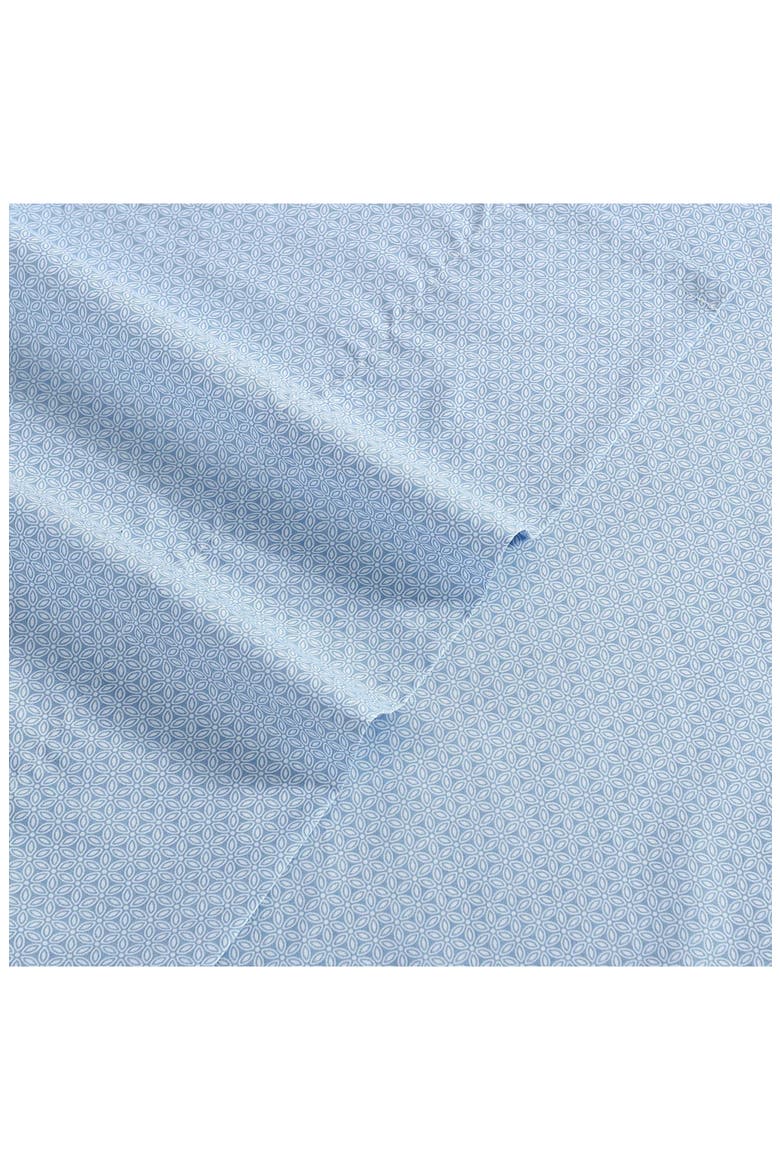 Geo Floral 200 Thread Count Cotton Percale Sheet Set, Alternate, color, BLUE GEO FLORAL