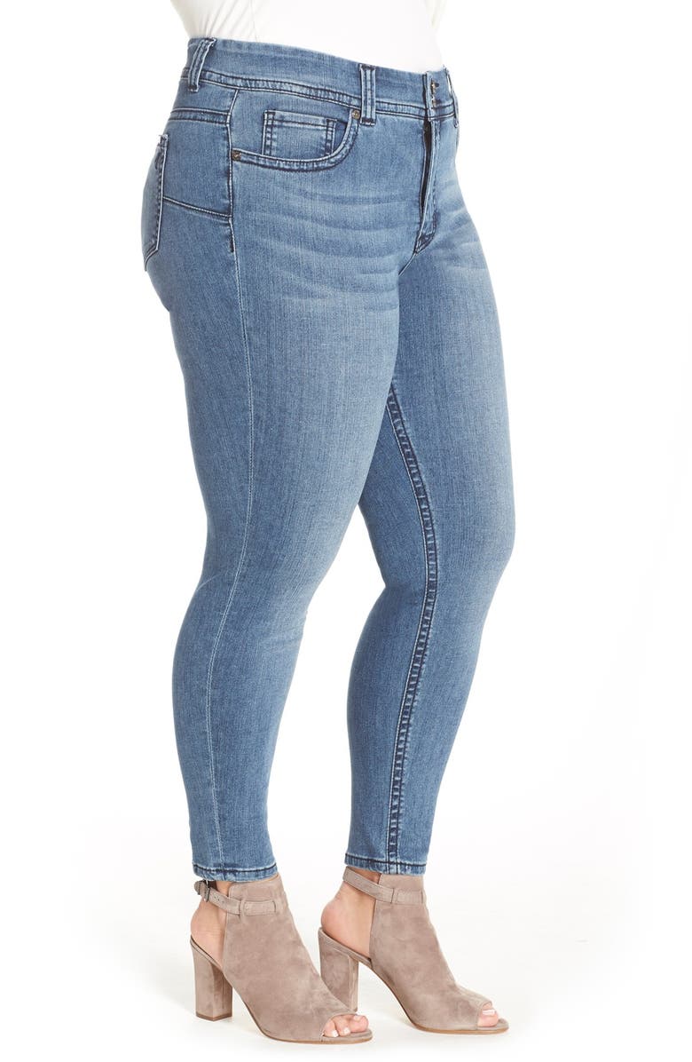 Melissa McCarthy Seven7 Distressed High Waist Stretch Pencil Jeans, Alternate, color,