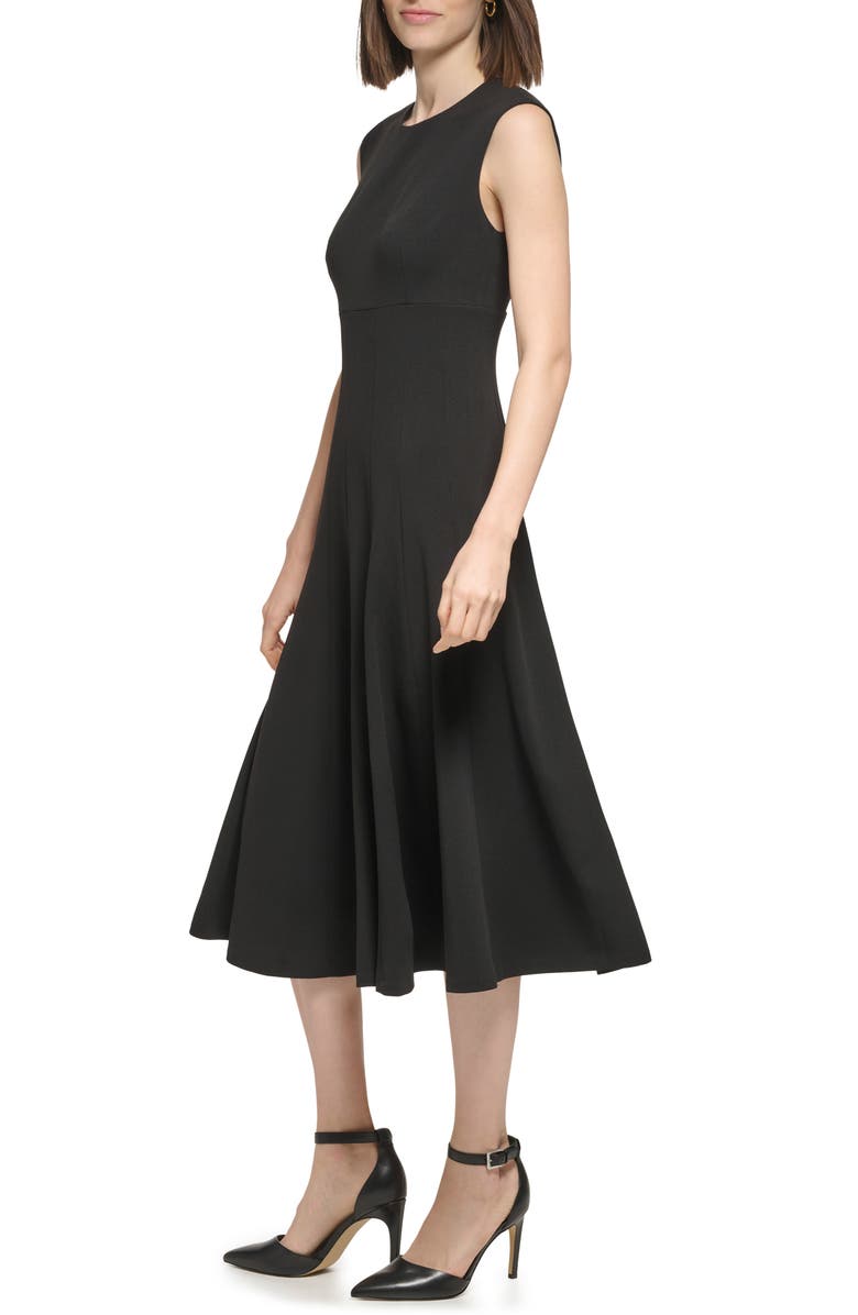 Calvin Klein Scuba Crepe Fit & Flare Dress, Alternate, color,