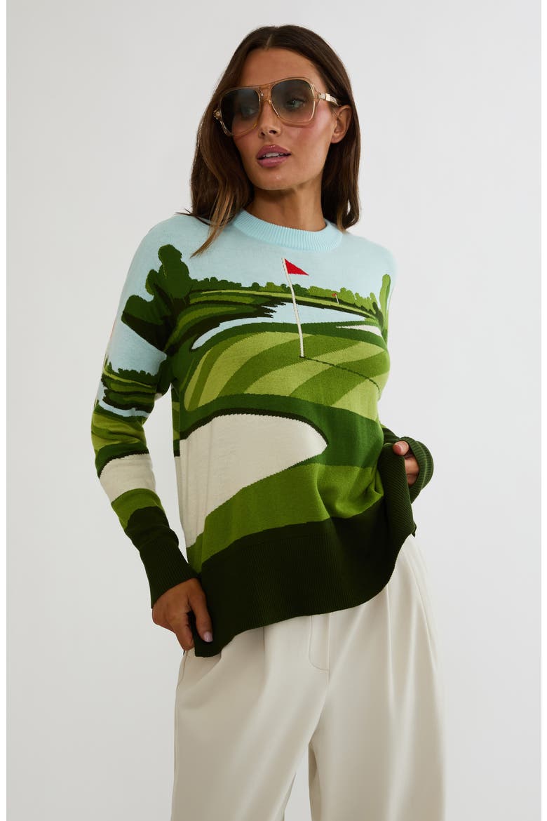 Callie Crewneck Sweater, Alternate, color, FAIRWAY