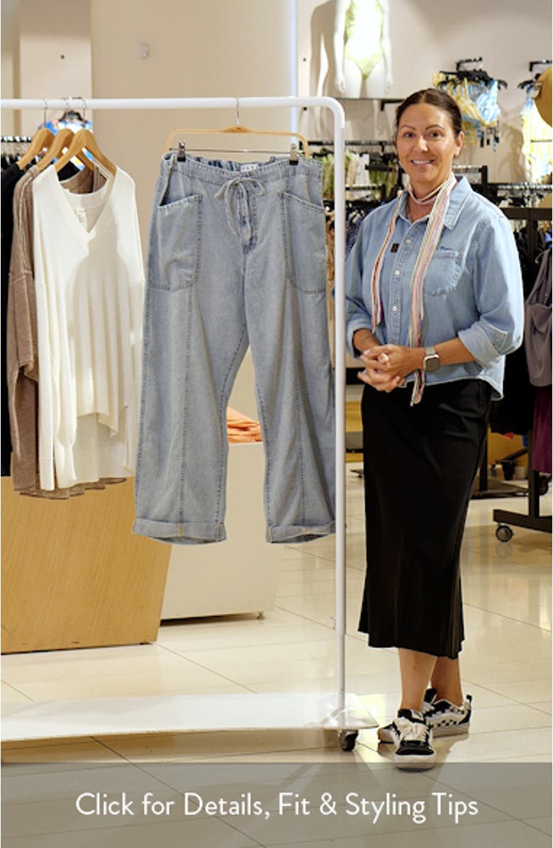 Villa Drawstring Ankle Straight Leg Jeans, sales video thumbnail