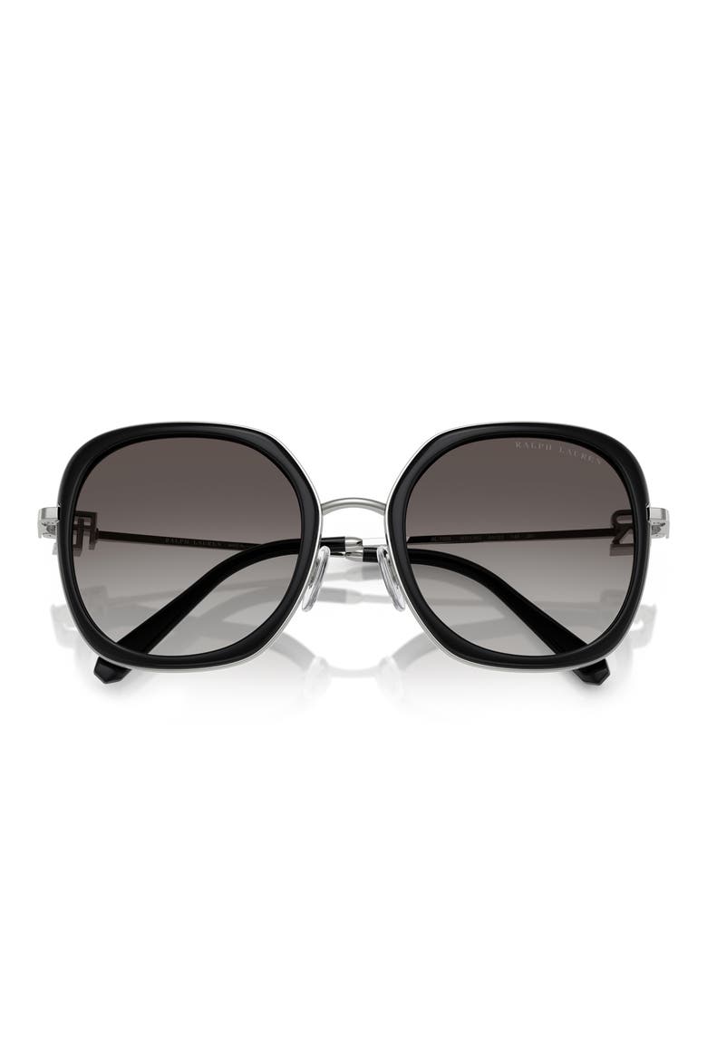 54mm Gradient Square Sunglasses, Alternate, color, BLACK / GRADIENT GREY