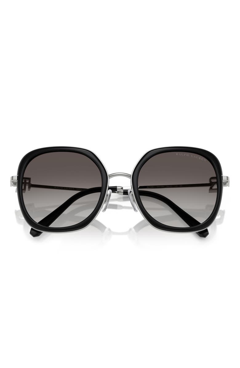 Ralph Lauren 54mm Gradient Square Sunglasses, Alternate, color, Black / Gradient Grey