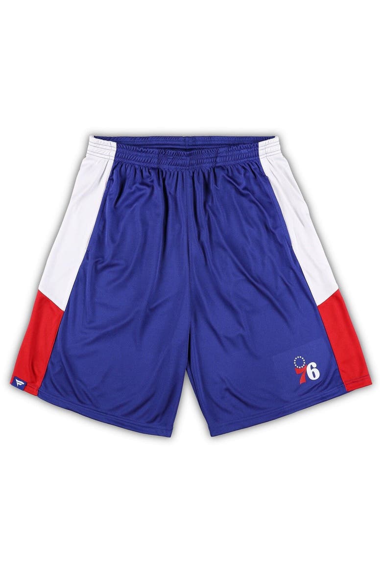Men's Fanatics Branded Royal Philadelphia 76ers Big & Tall Champion Rush Practice Shorts, Alternate, color, Royal