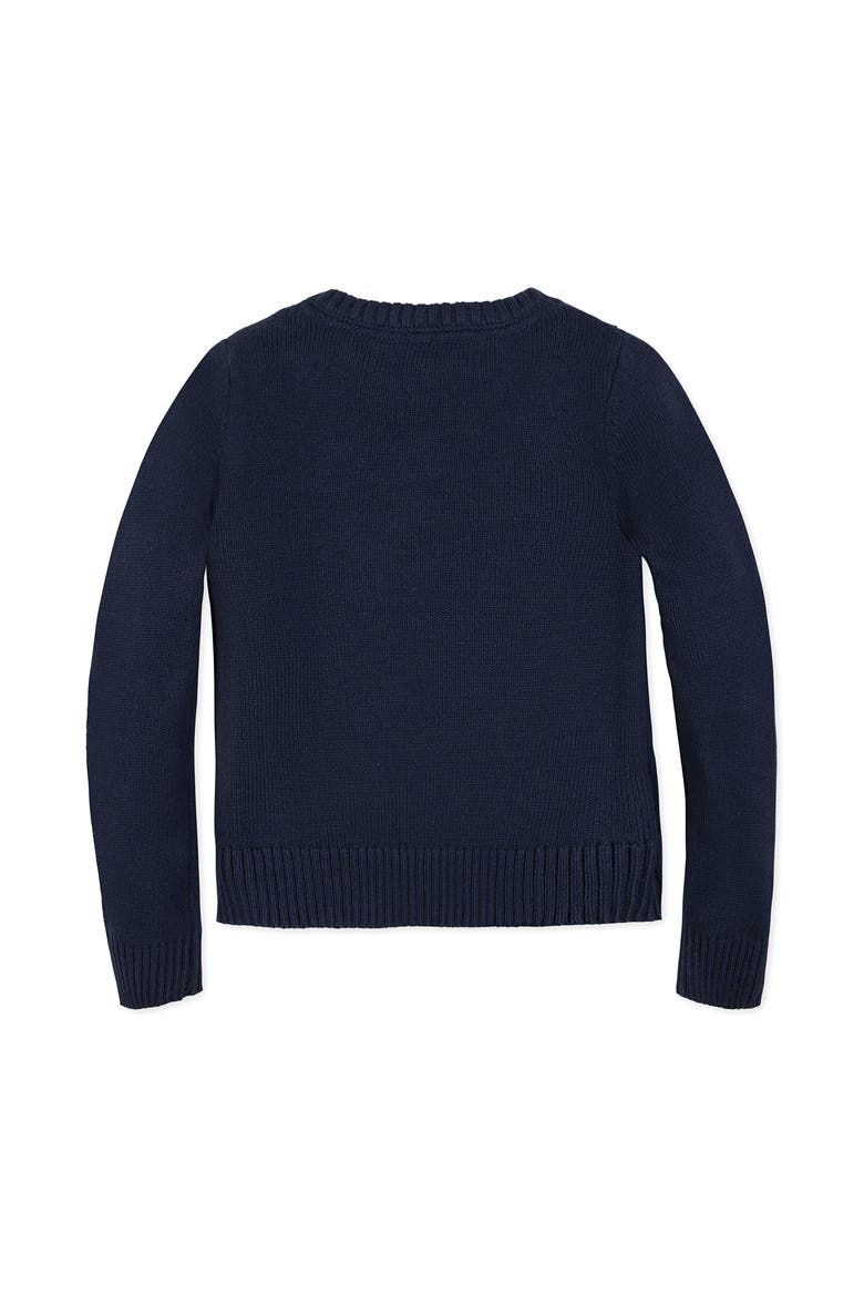 Kids' Organic Crew Neck Flag Sweater, Alternate, color, Navy Flag