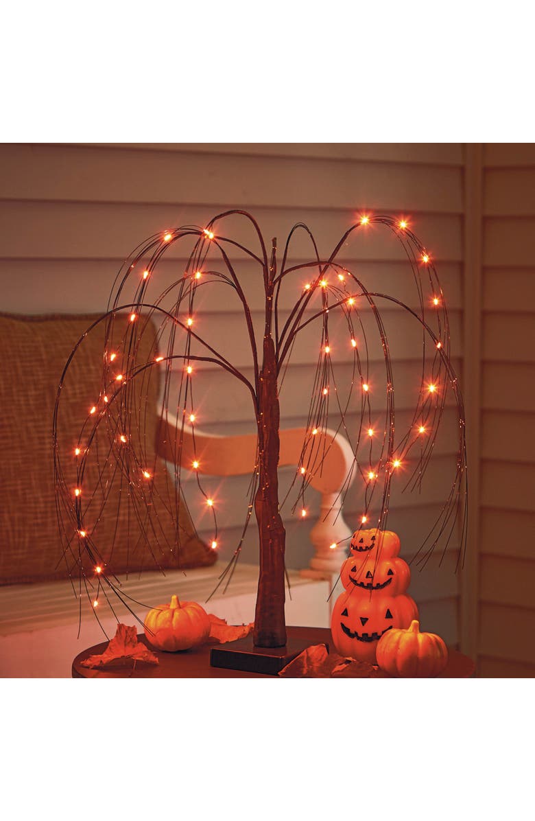 tag Spooky Weeping Willow LED Tree Decorative Sculpture Indoor, Alternate, color, Black