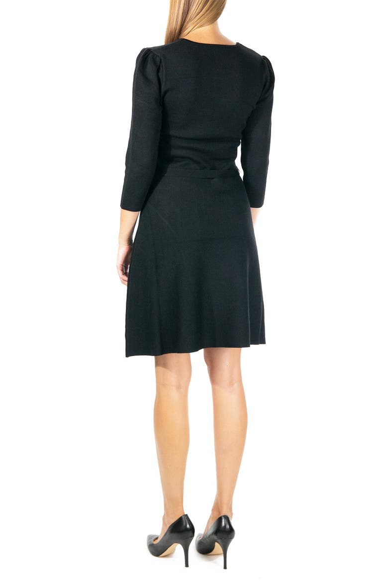 Fit & Flare Dress, Alternate, color, BLACK