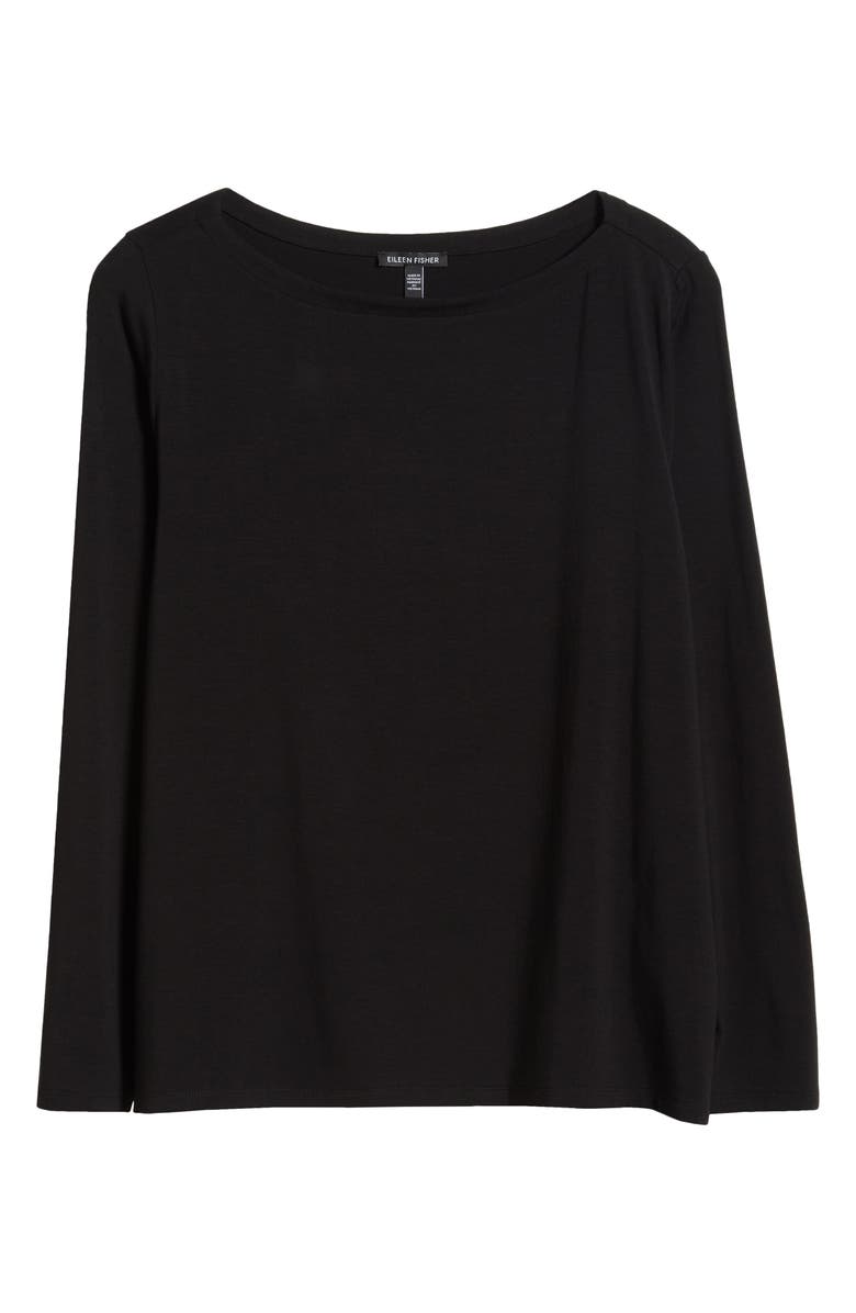 Eileen Fisher Bateau Neck Top, Alternate, color, 