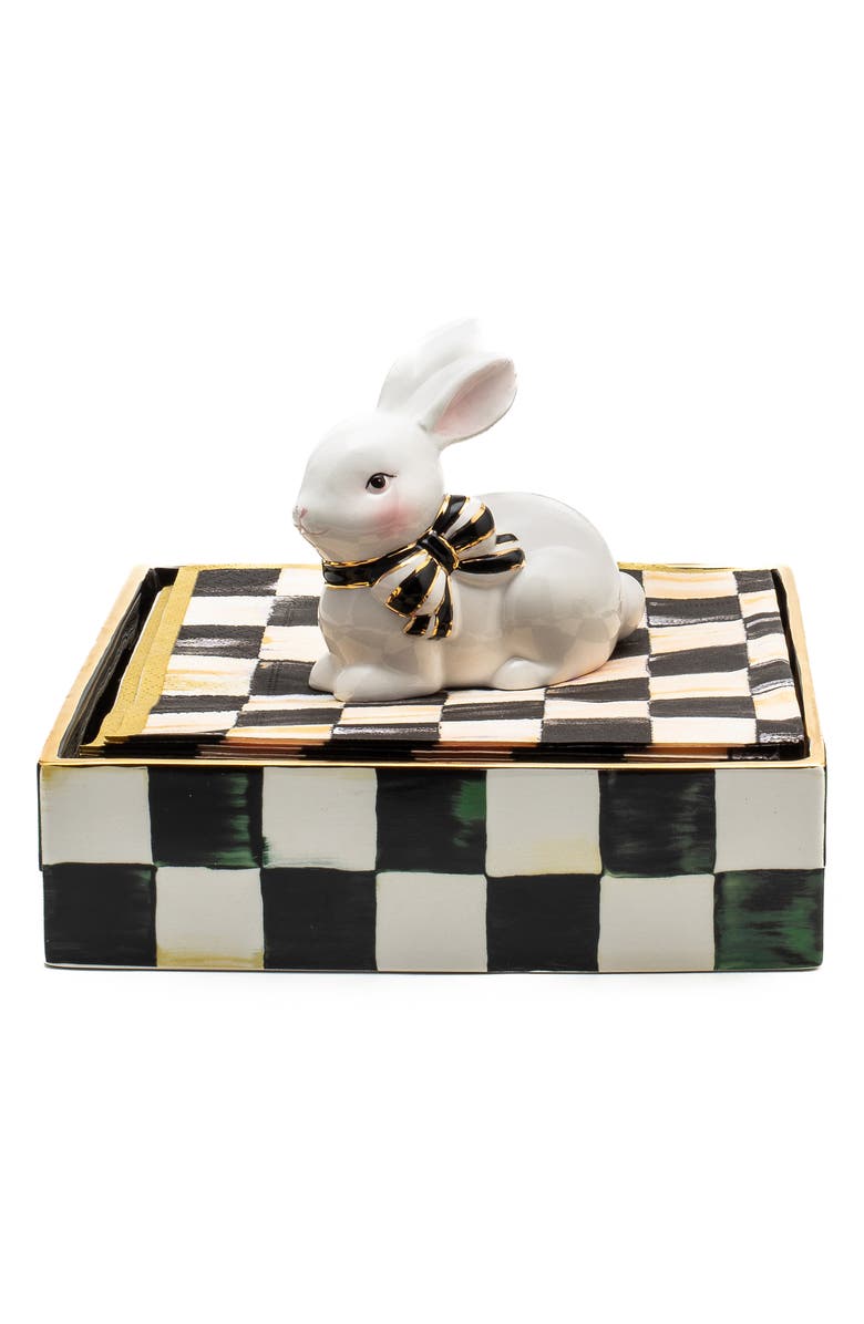 MACKENZIE CHILDS Courtly Check<sup>®</sup> Cocktail Napkin Holder, Main, color, Courtly