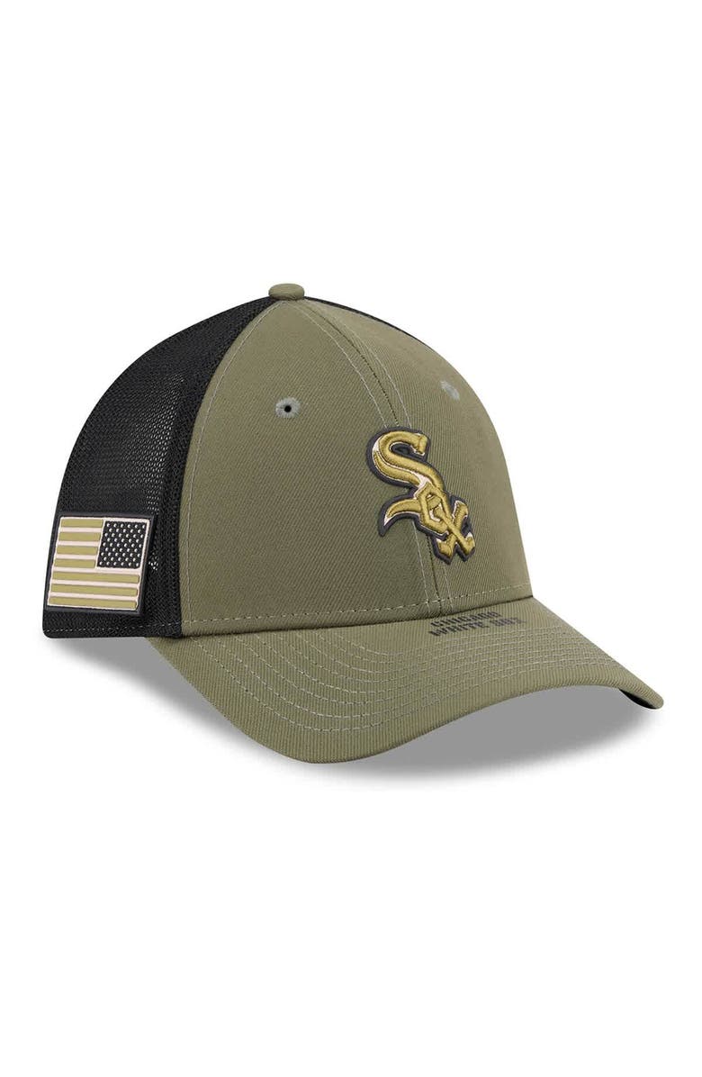 New Era Men's New Era  Olive Chicago White Sox 2026 Armed Forces Day 39THIRTY M-Crown Flex Hat, Main, color, Olive