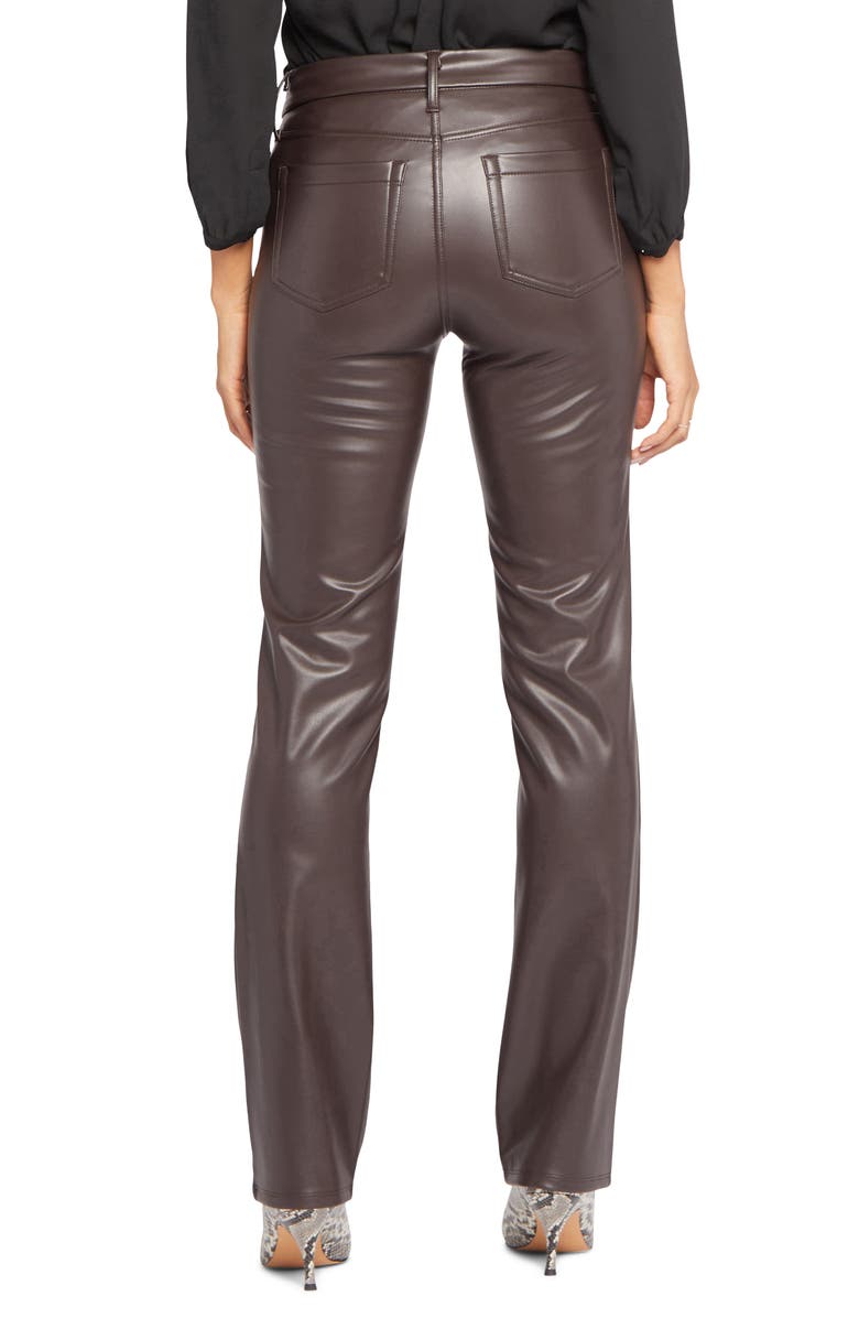 NYDJ Marilyn Straight Leg Faux Leather Pants, Alternate, color, Cordovan