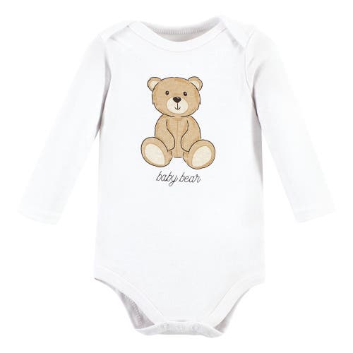 Hudson Baby Cotton Long-sleeve Bodysuits 5-pack In White