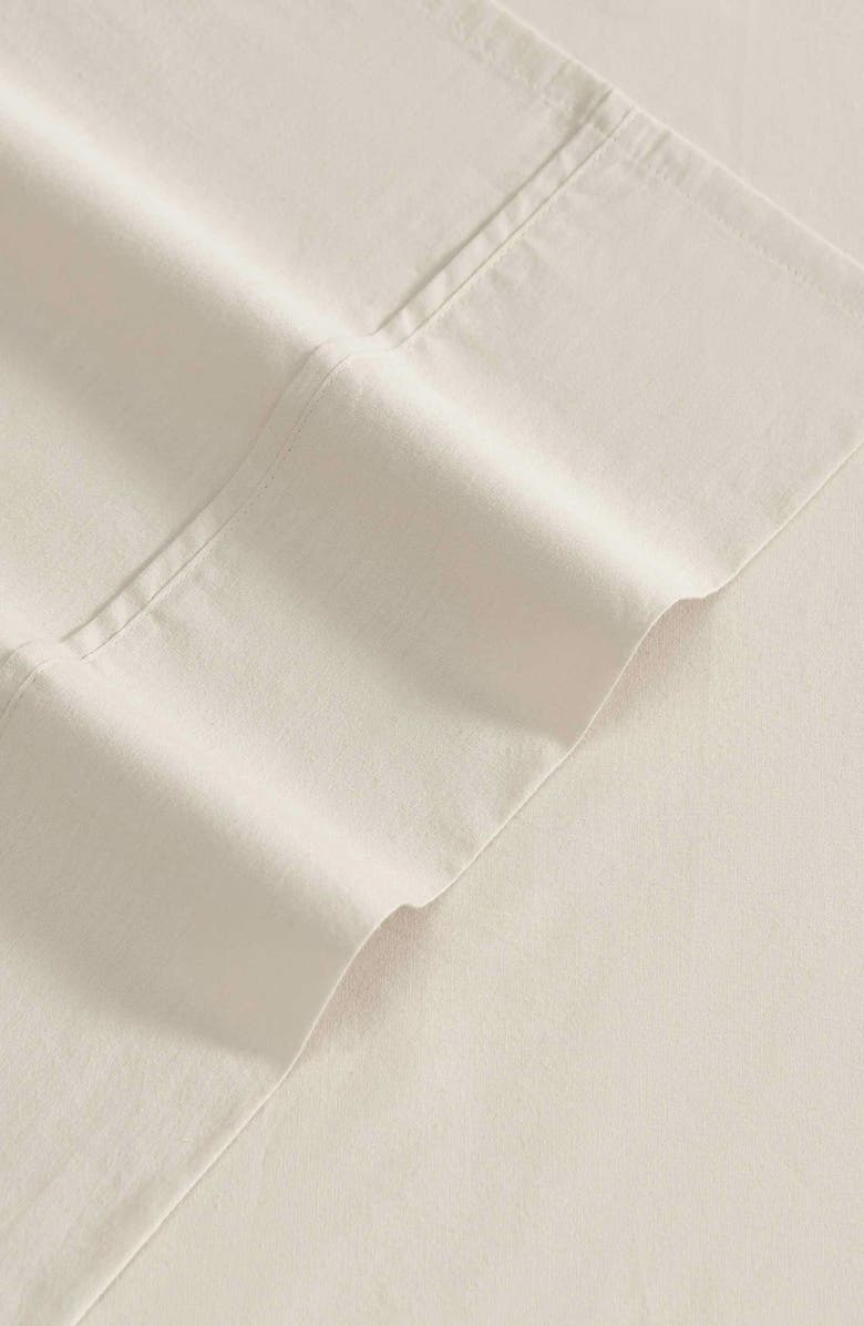 Eddie Bauer Solid 180 Thread Count Cotton Percale Sheet Set, Alternate, color, Oyster Grey