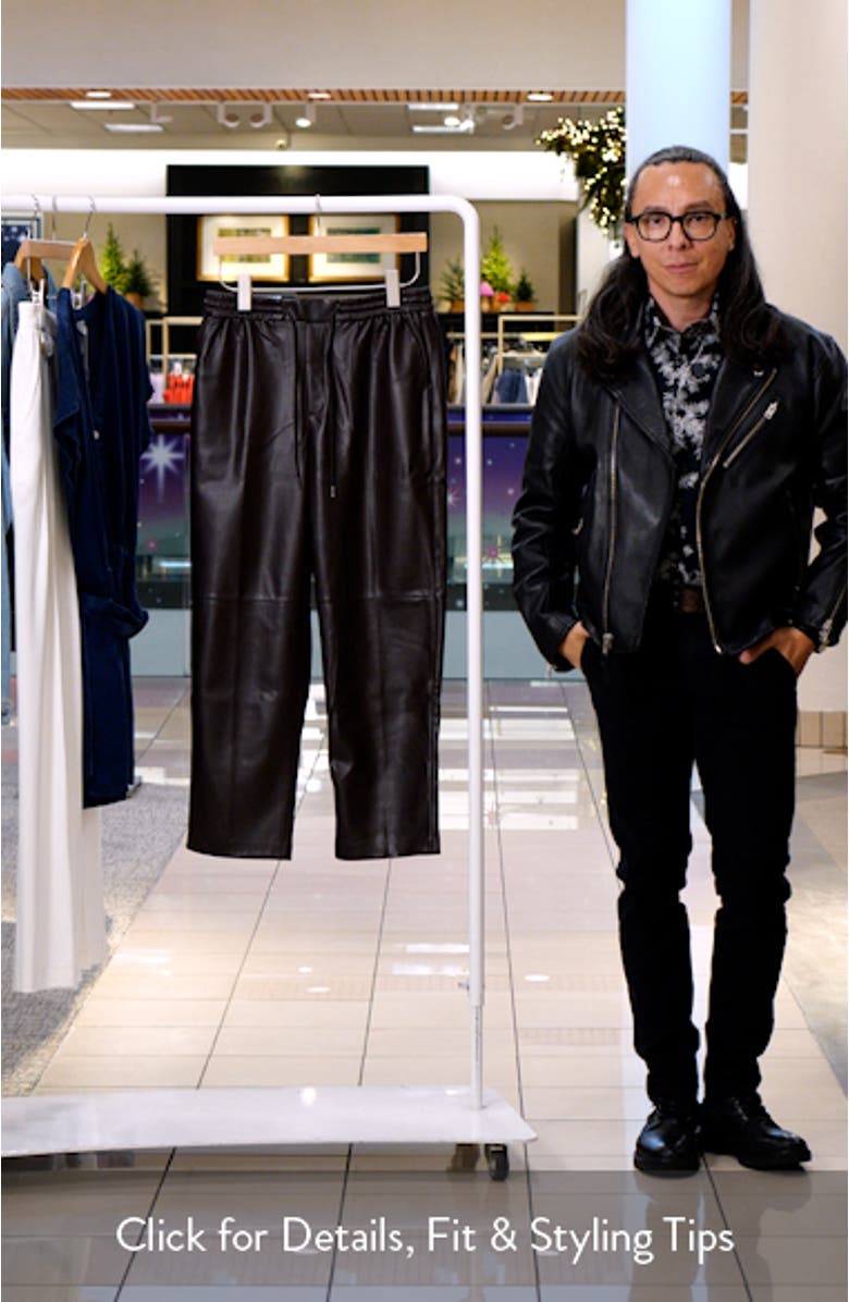 Faux Leather Drawstring Pants, sales video thumbnail