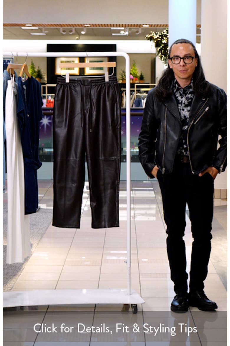 Faux Leather Drawstring Pants video