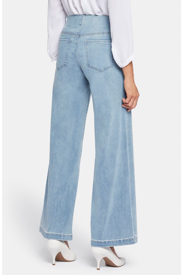Teresa Pull-On Wide Leg Jeans, Alternate, color, CRYSTALLINE