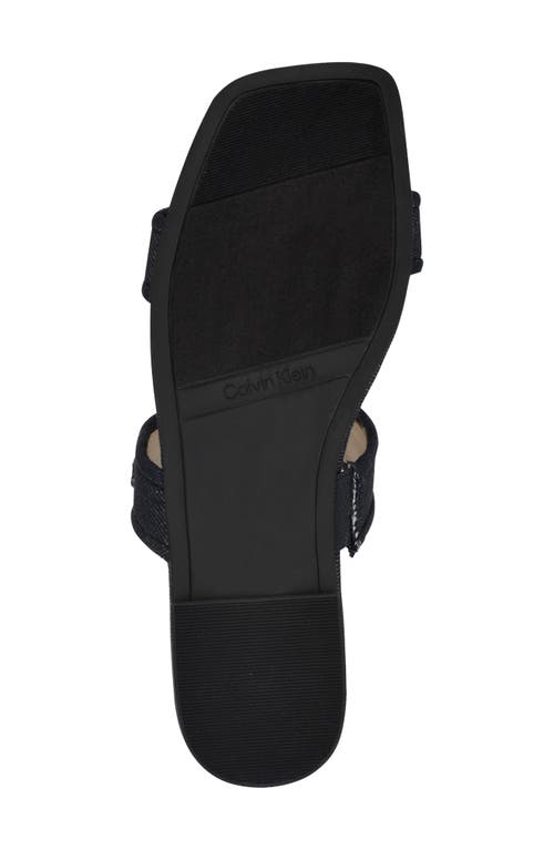 Calvin Klein Felisa Two-strap Sandal In Dark Blue
