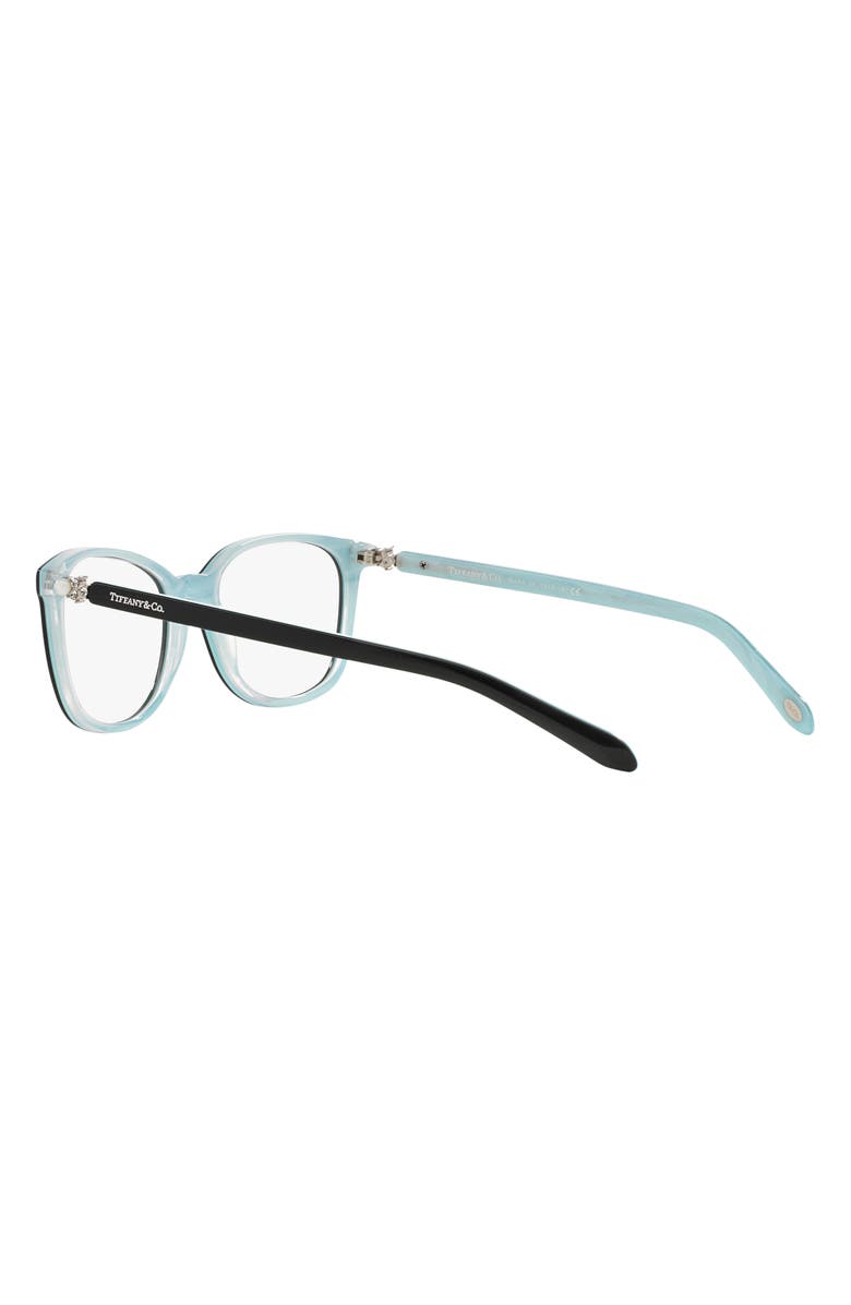 Tiffany & Co. Universal Fit 53mm Square Optical Glasses, Alternate, color, Black Blue