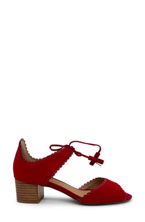 Chelsea Crew Casino Block Heel Sandal In Red Micro