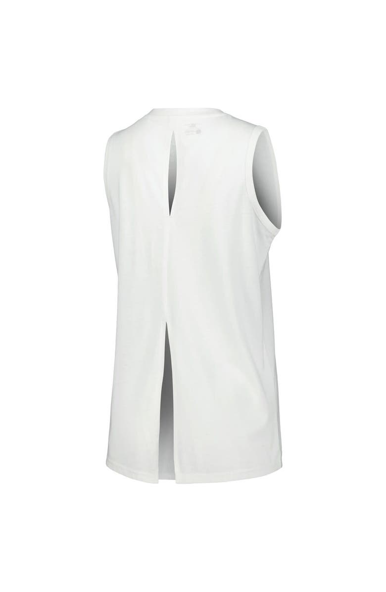 LEVELWEAR Women's Levelwear White Brooklyn Nets Paisley Peekaboo Tank Top, Alternate, color, White