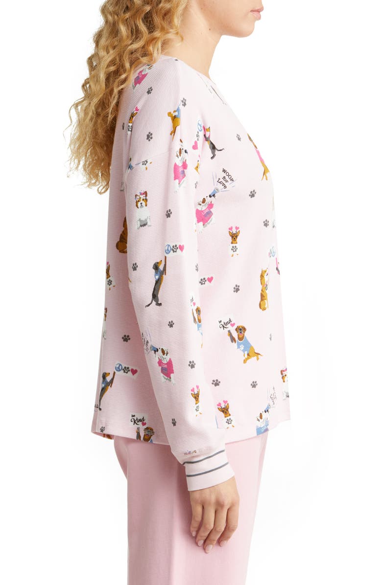 PJ Salvage Women's Woof Love Print Pajama Top, Alternate, color,
