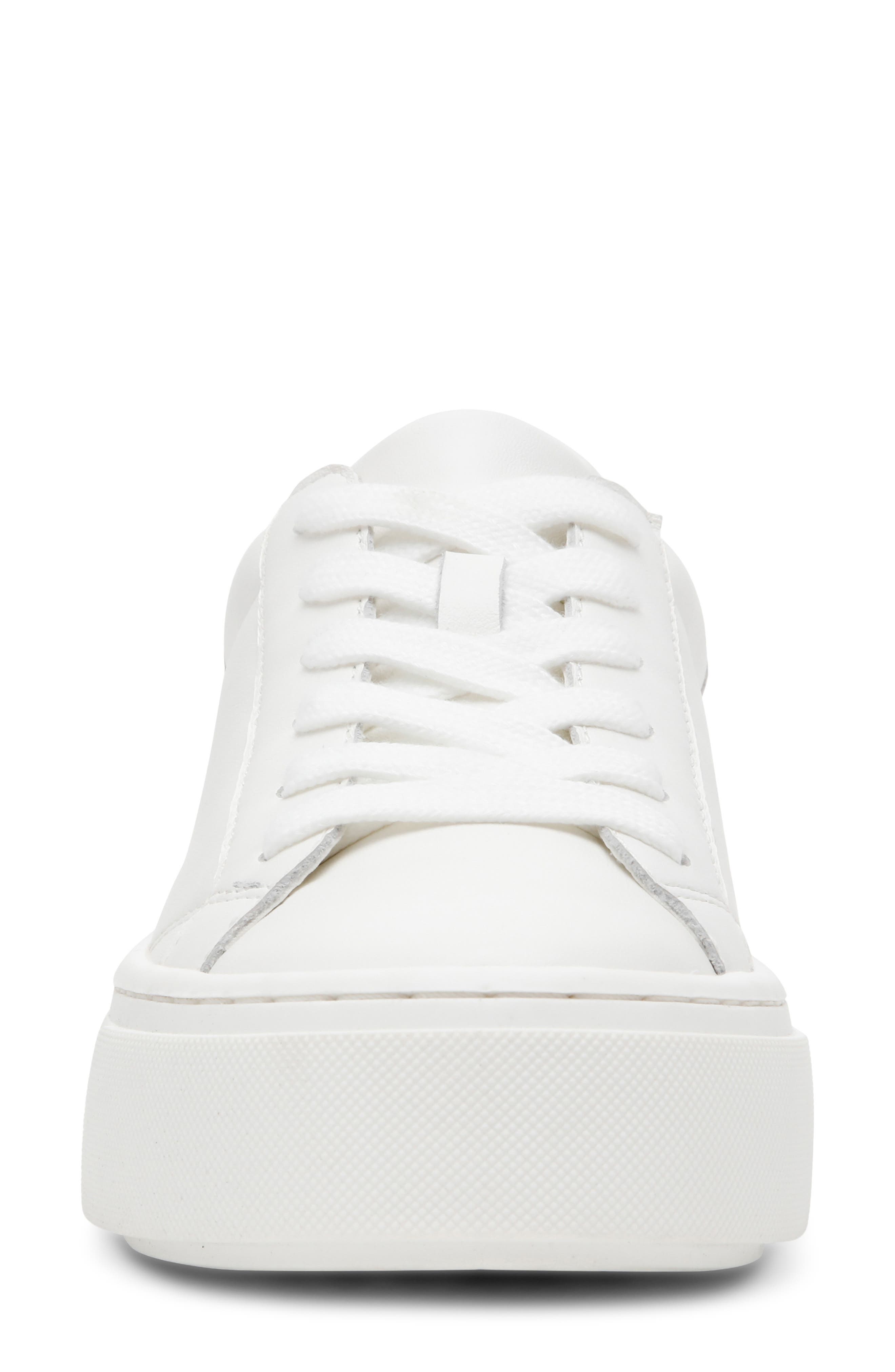 Holli Leather Platform Sneaker, Alternate, color, WHITE LEATHER