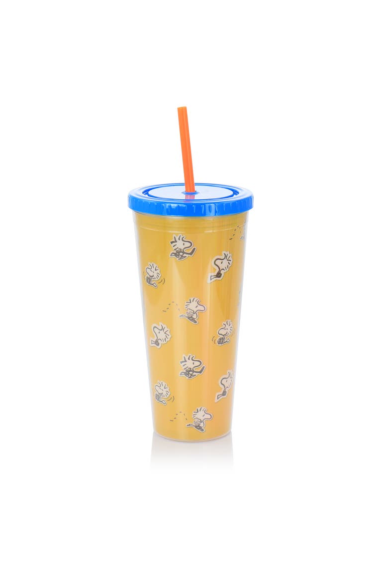 70th Anniversary 4 Piece Plastic 23.6oz Tumbler set with Lid and Straw, Alternate, color, Clear