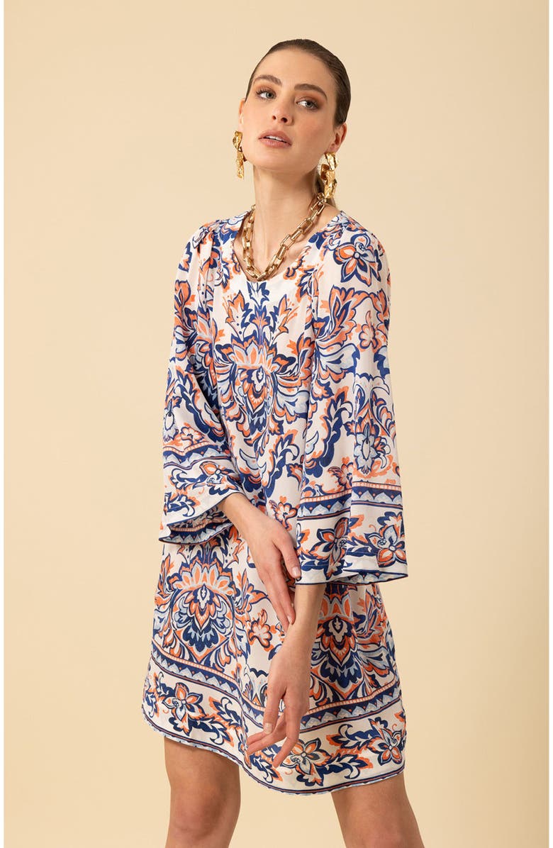 Hale Bob Flora Silk Dress, Main, color, 
