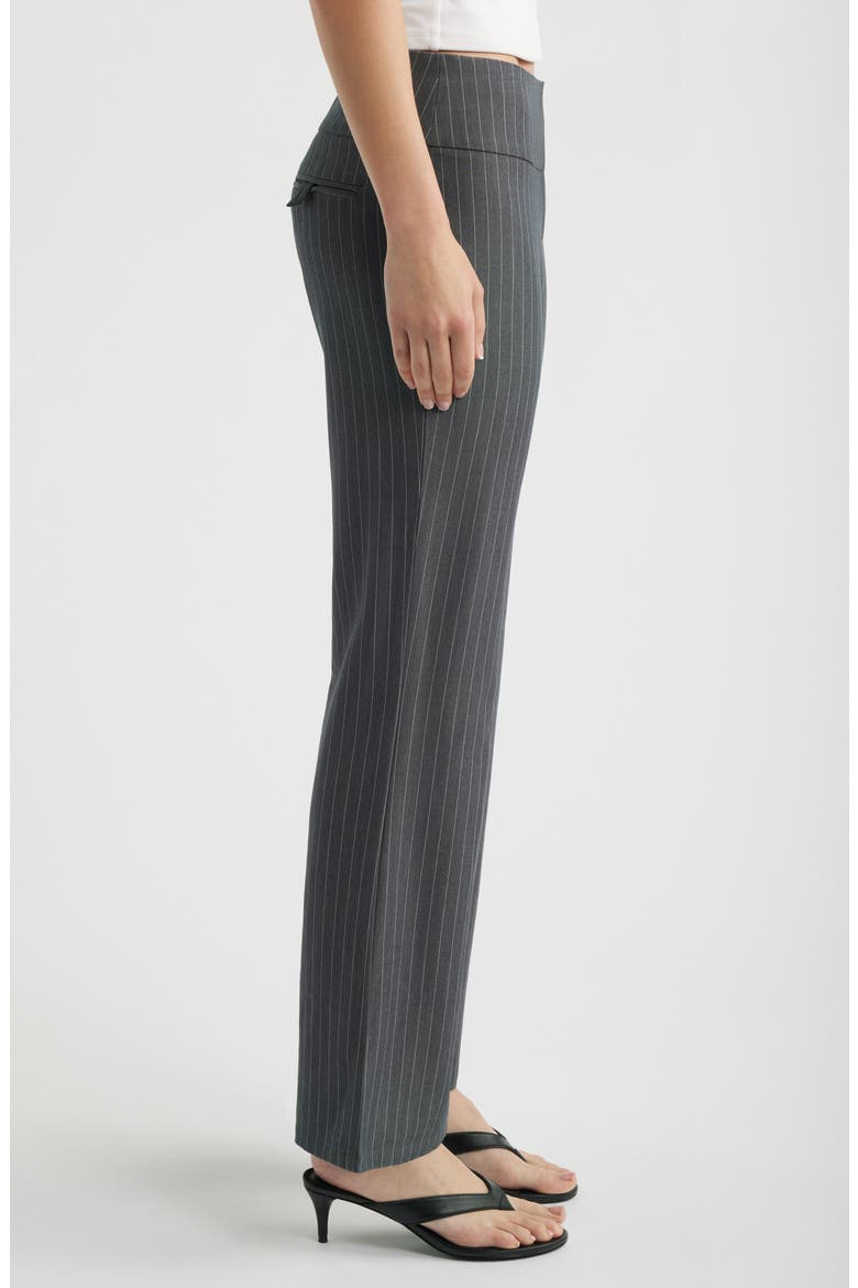 Isabeau Pinstripe Pants, Alternate, color, GREY
