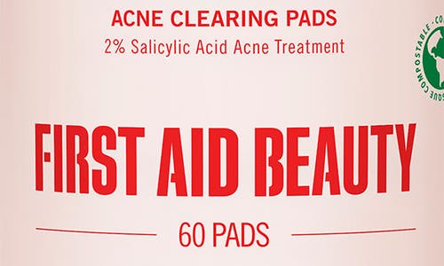 First Aid Beauty Acne Clearing Pads With 2% Salicylic Acid In Transparent
