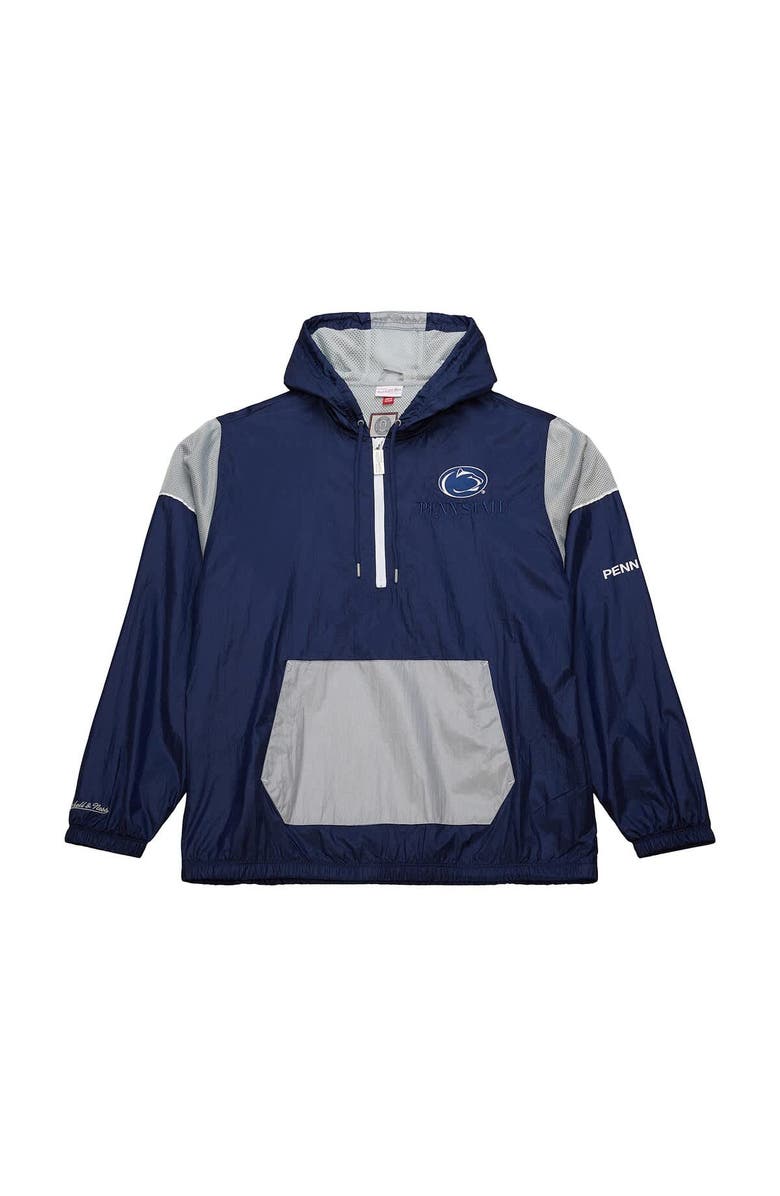 Mitchell & Ness Men's Mitchell & Ness Navy Penn State Nittany Lions Team 3.0 Anorak Half-Zip Hoodie, Alternate, color, Navy