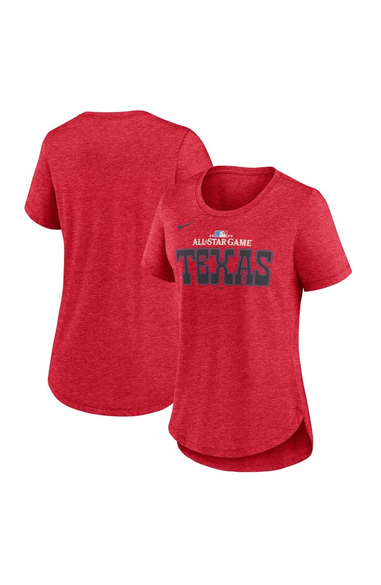Nike Women's Nike  Heather Red 2024 MLB All-Star Game Tri-Blend T-Shirt, Alternate, color, 
