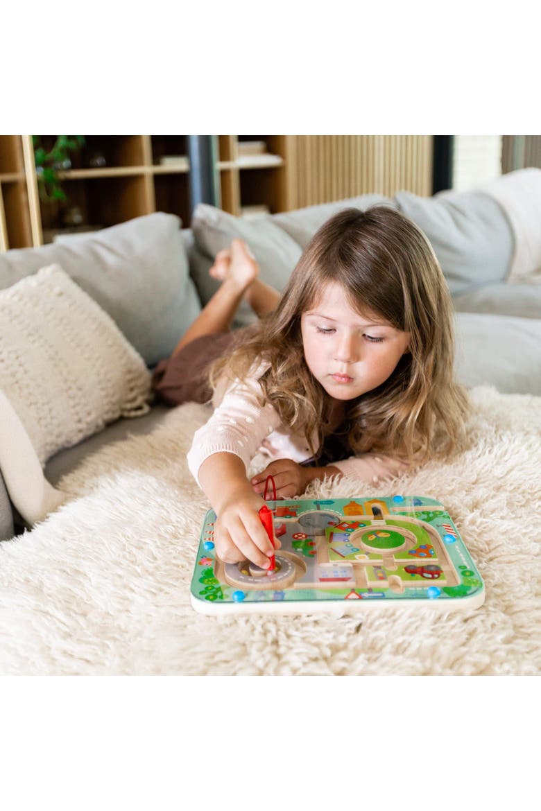 Town Maze Magnetic Puzzle Game, Alternate, color, Blue Multi