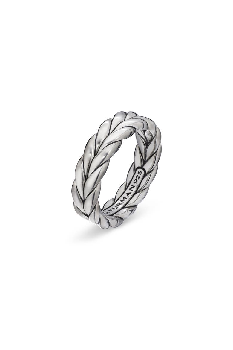 Chevron Woven Band Ring, Alternate, color, SILVER