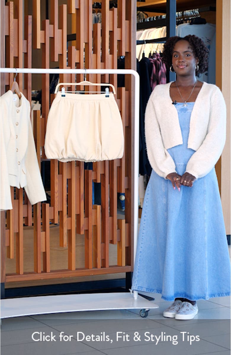 Tweed Bubble Hem Miniskirt, sales video thumbnail