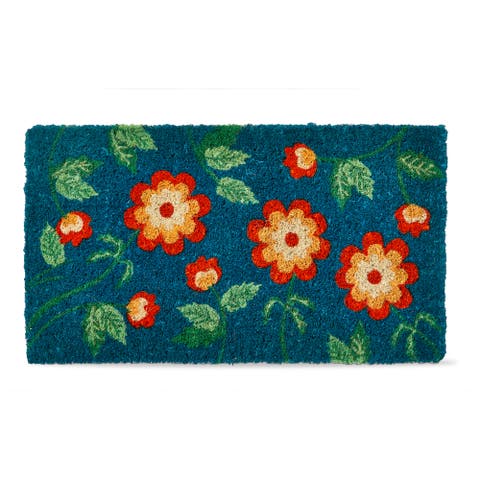 Pop Of Flowers Coir Mat Multi Coir Everyday