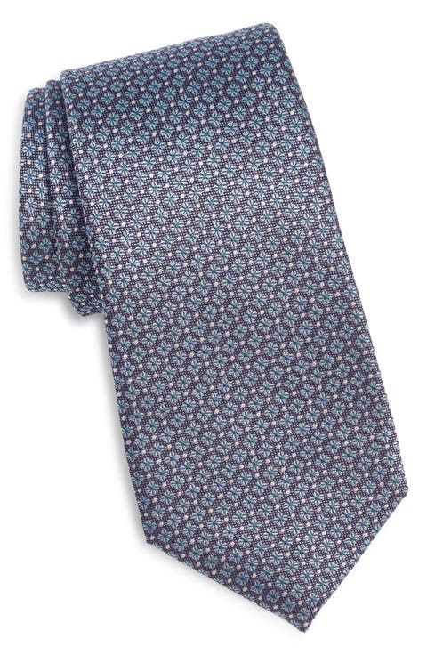 Floral Medallion Silk Tie