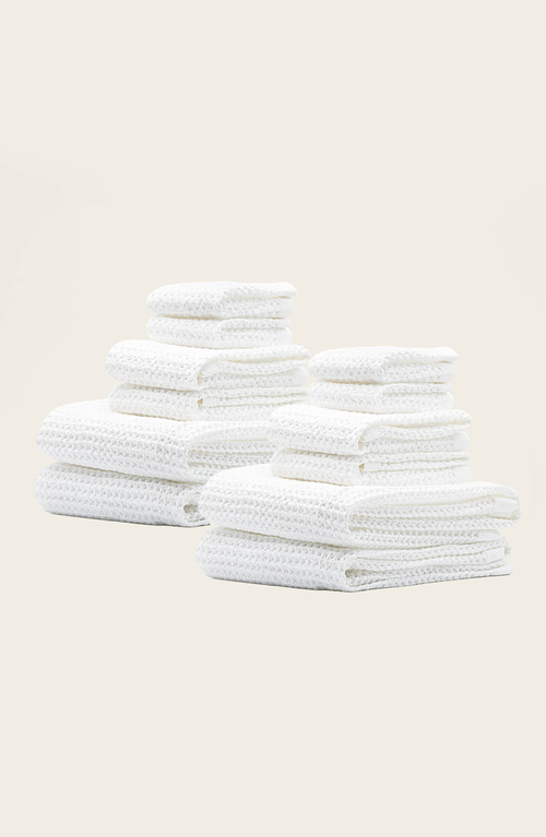 Italic Sedona Waffle Towels In White