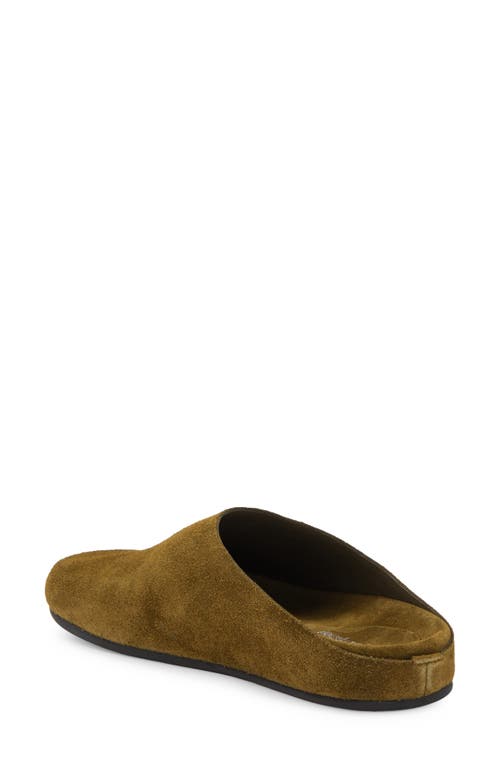Jeffrey Campbell Content Suede Clog In Olive Suede