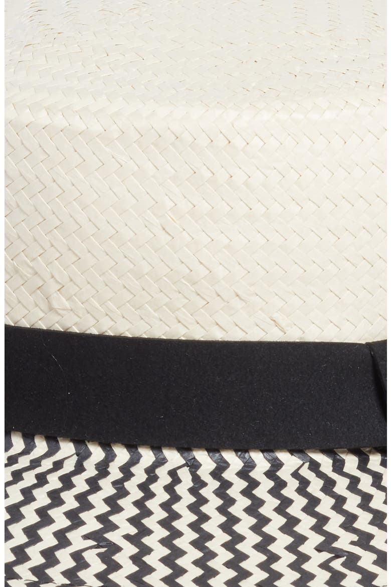 Two-Color Boater Hat (Nordstrom Exclusive), Alternate, color, IVORY COMBO