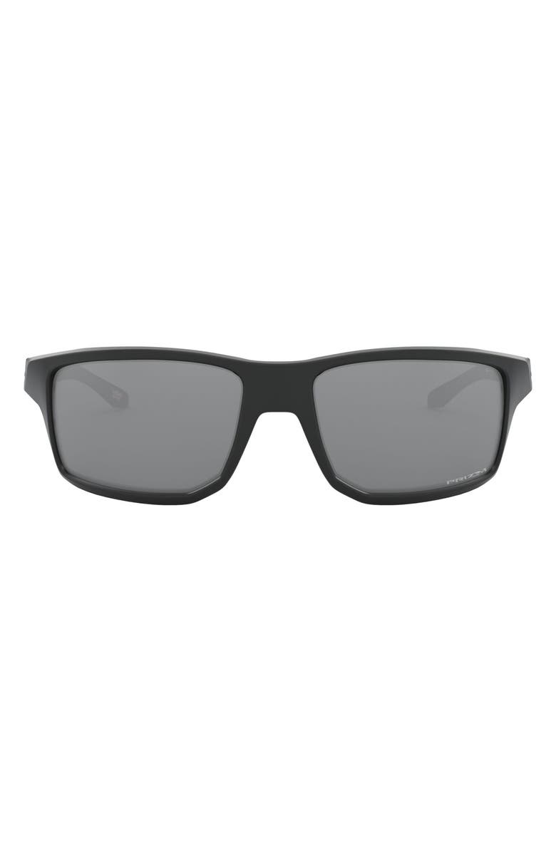Oakley Gibston 61mm Wrap Sunglasses, Main, color, Matte Black