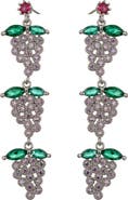 EYE CANDY LOS ANGELES Purple Grape Cubic Zirconia Drop Earrings