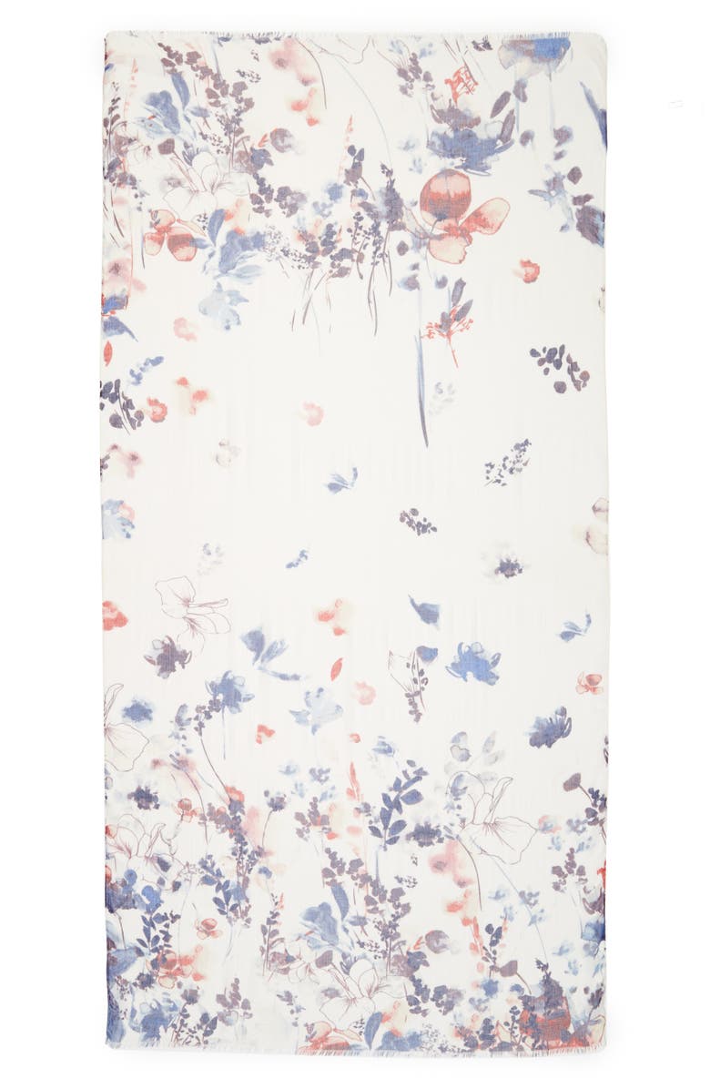 Nordstrom Wildflower Spray Scarf, Alternate, color,