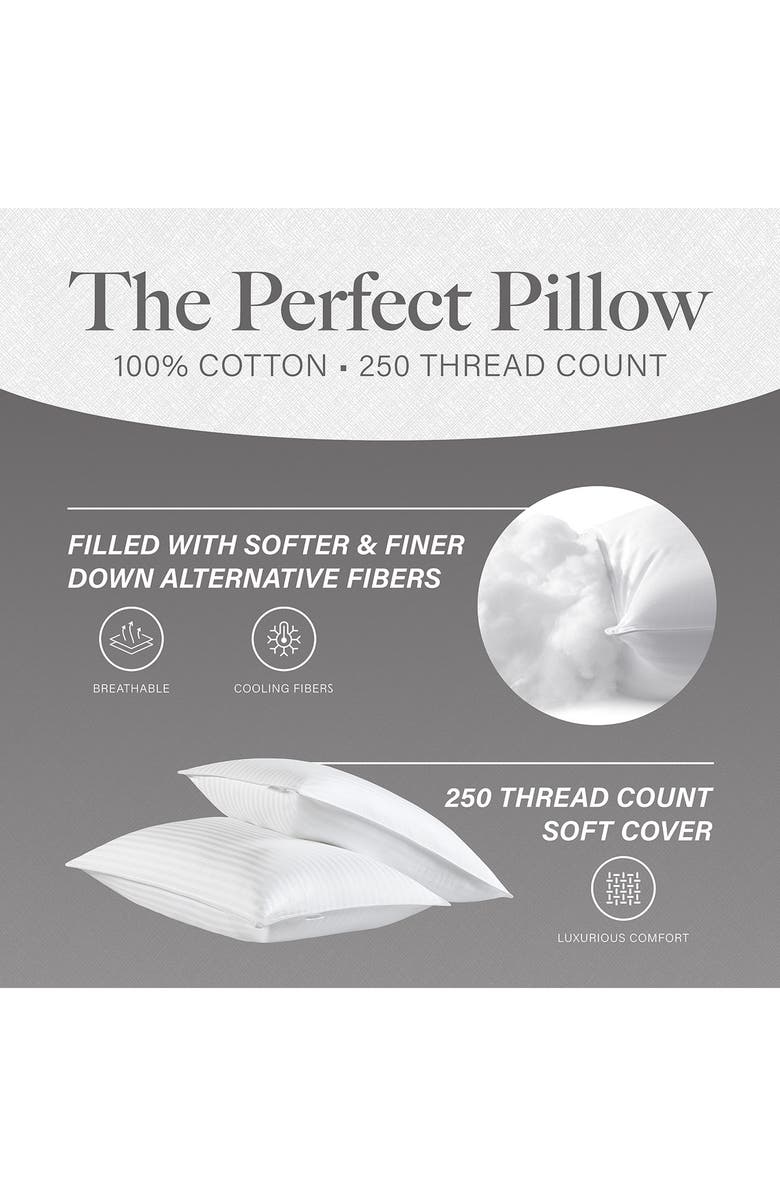 Modern Threads 2-Pack Down Alternative Pillows, Alternate, color, White