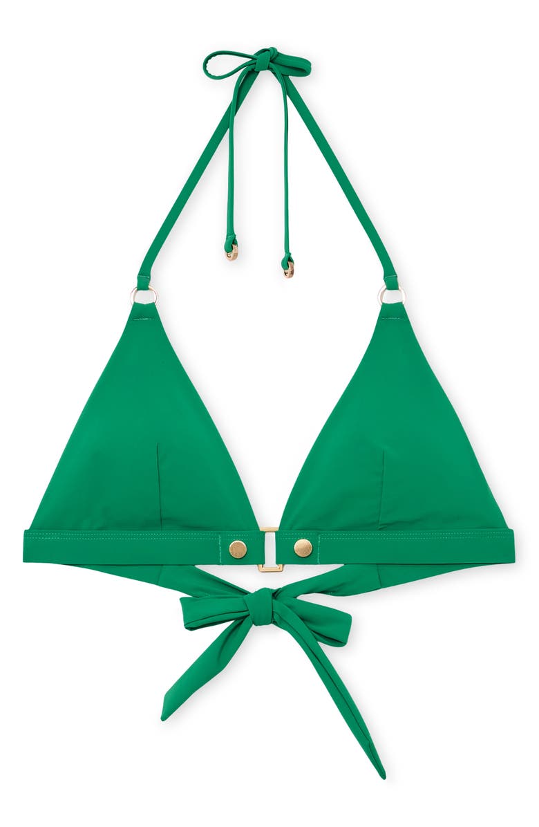 Reiss Sandy Triangle Bikini Top, Alternate, color, Green