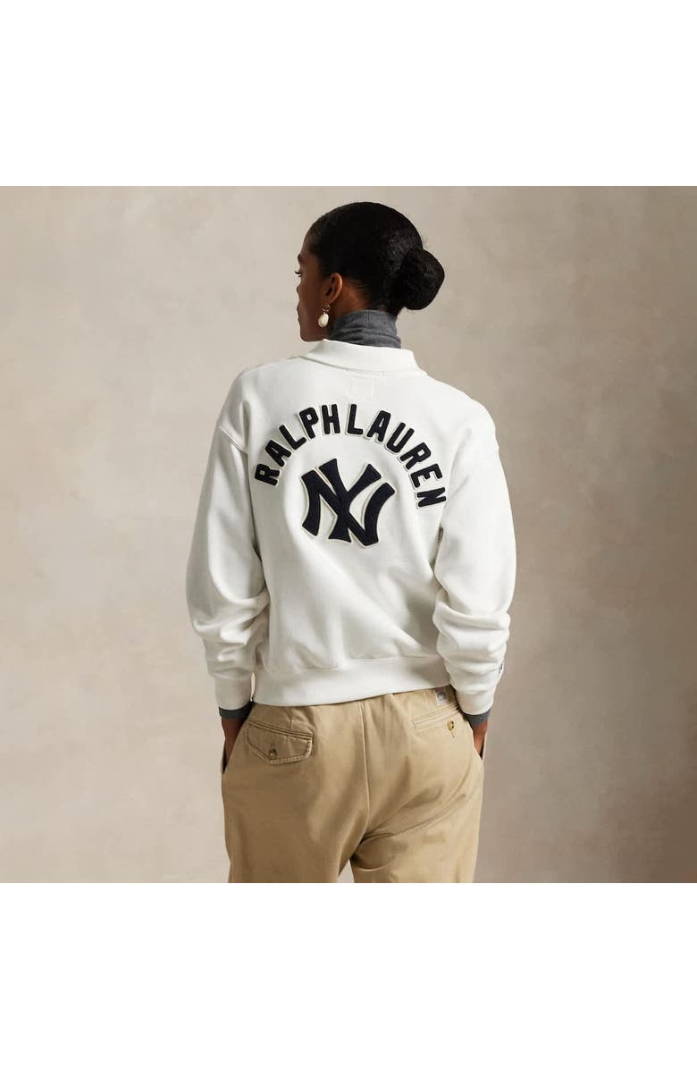 Polo Ralph Lauren White Yankees  Fleece Polo, Alternate, color, 