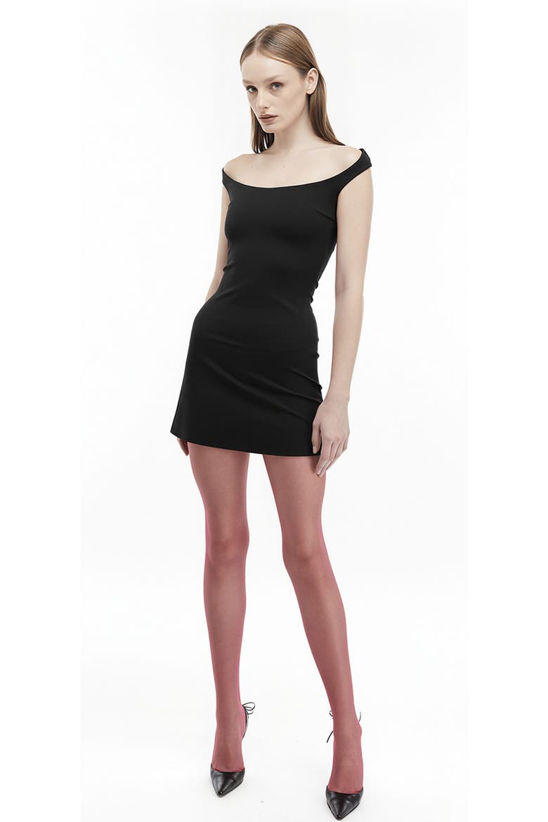 Ginger Mini Dress, Alternate, color, Black
