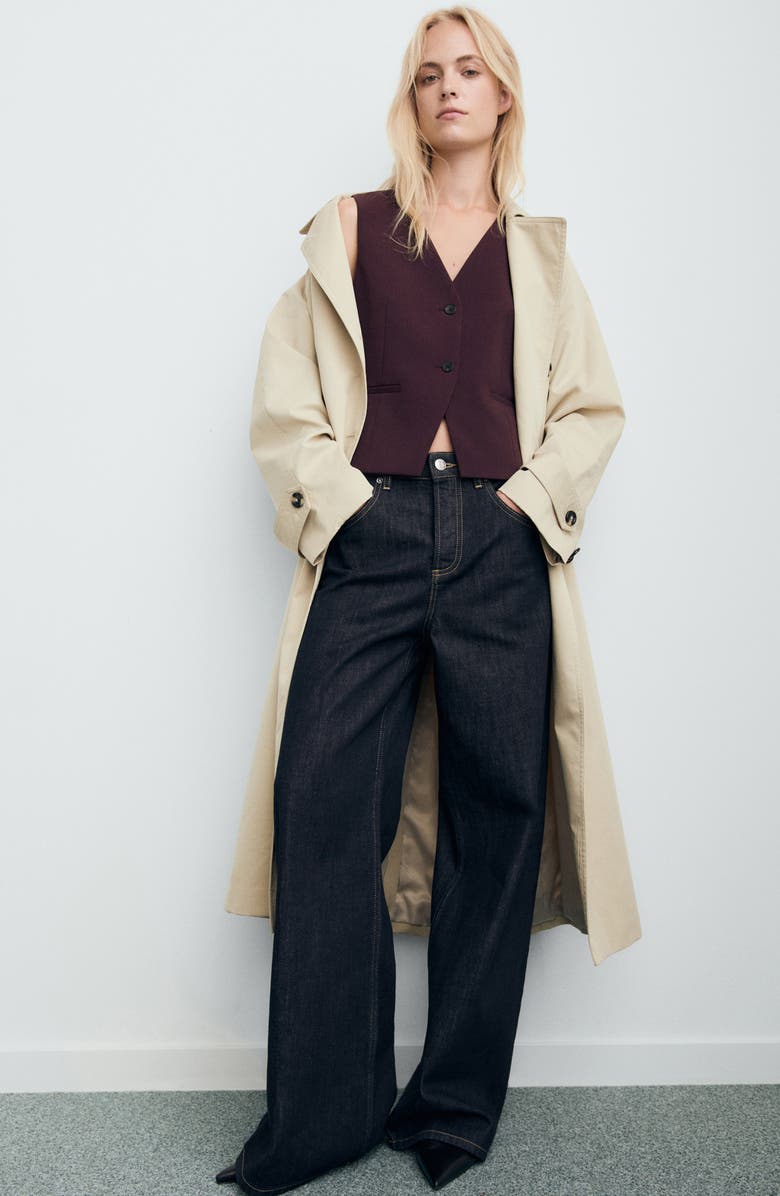 MANGO Slim Fit Suit Vest, Alternate, color, Plum